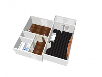 Планировка 3D 1-комнатная