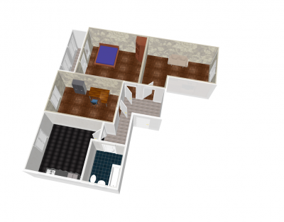 Планировка 3D 3-комнатная